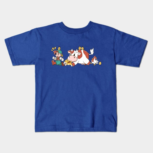 Farming is Fun! Kids T-Shirt by TechraNova